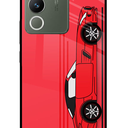 Red Velocity Vivo Y200 5G Glass Case