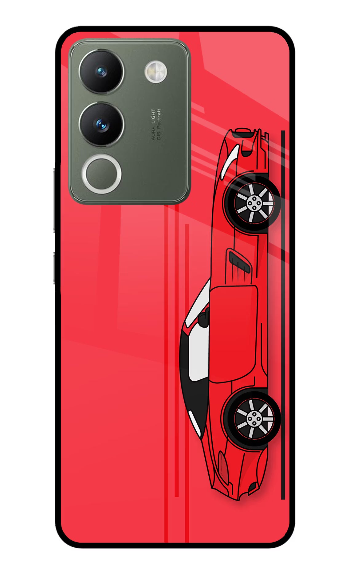 Red Velocity Vivo Y200 5G Glass Case