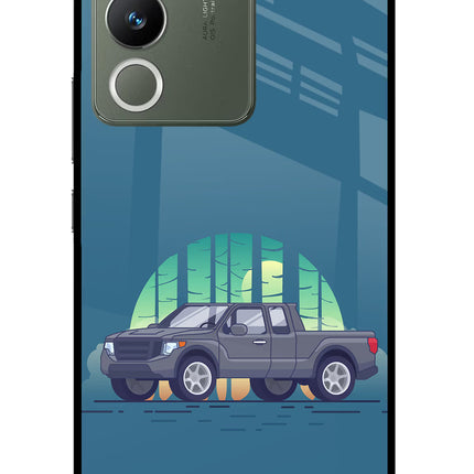 Retro Garage Vibe Vivo Y200 5G Glass Case