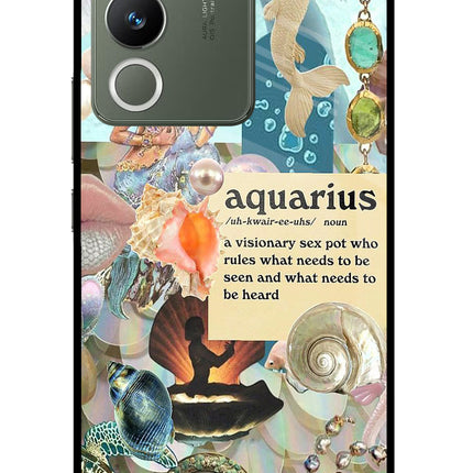 Aquarius Zodiac Vivo Y200 5G Glass Case