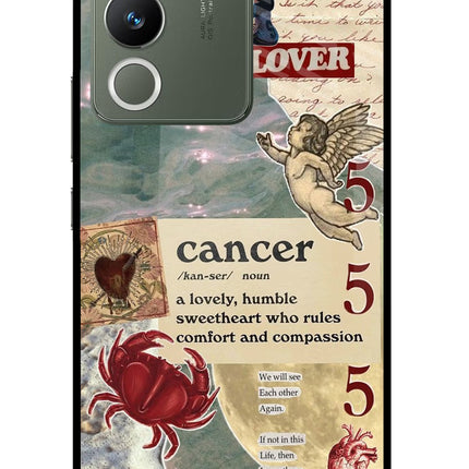 Cancer Zodiac Vivo Y200 5G Glass Case
