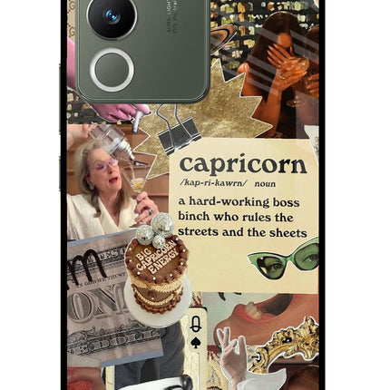 Capricorn Zodiac Vivo Y200 5G Glass Case