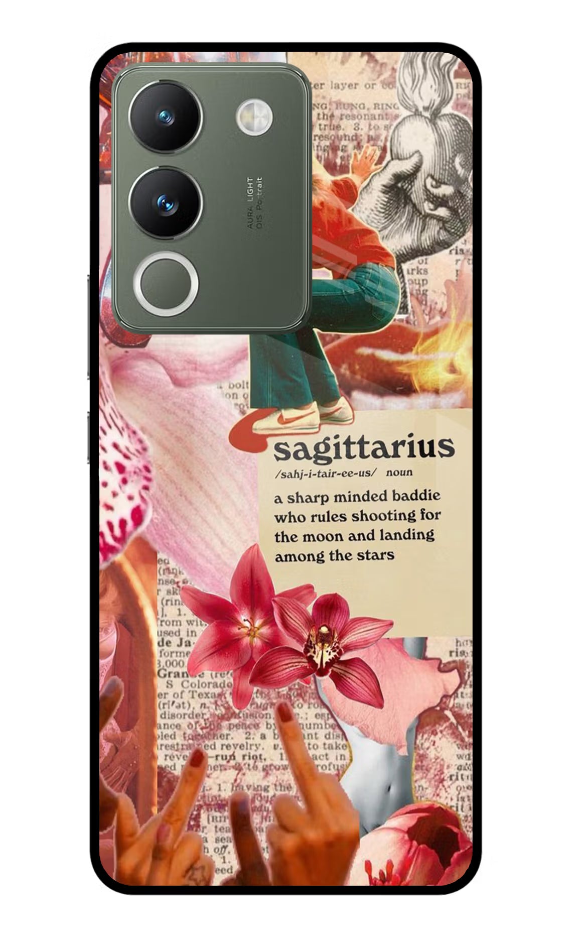 Sagittarius Zodiac Vivo Y200 5G Glass Case Back Cover by Casekaro