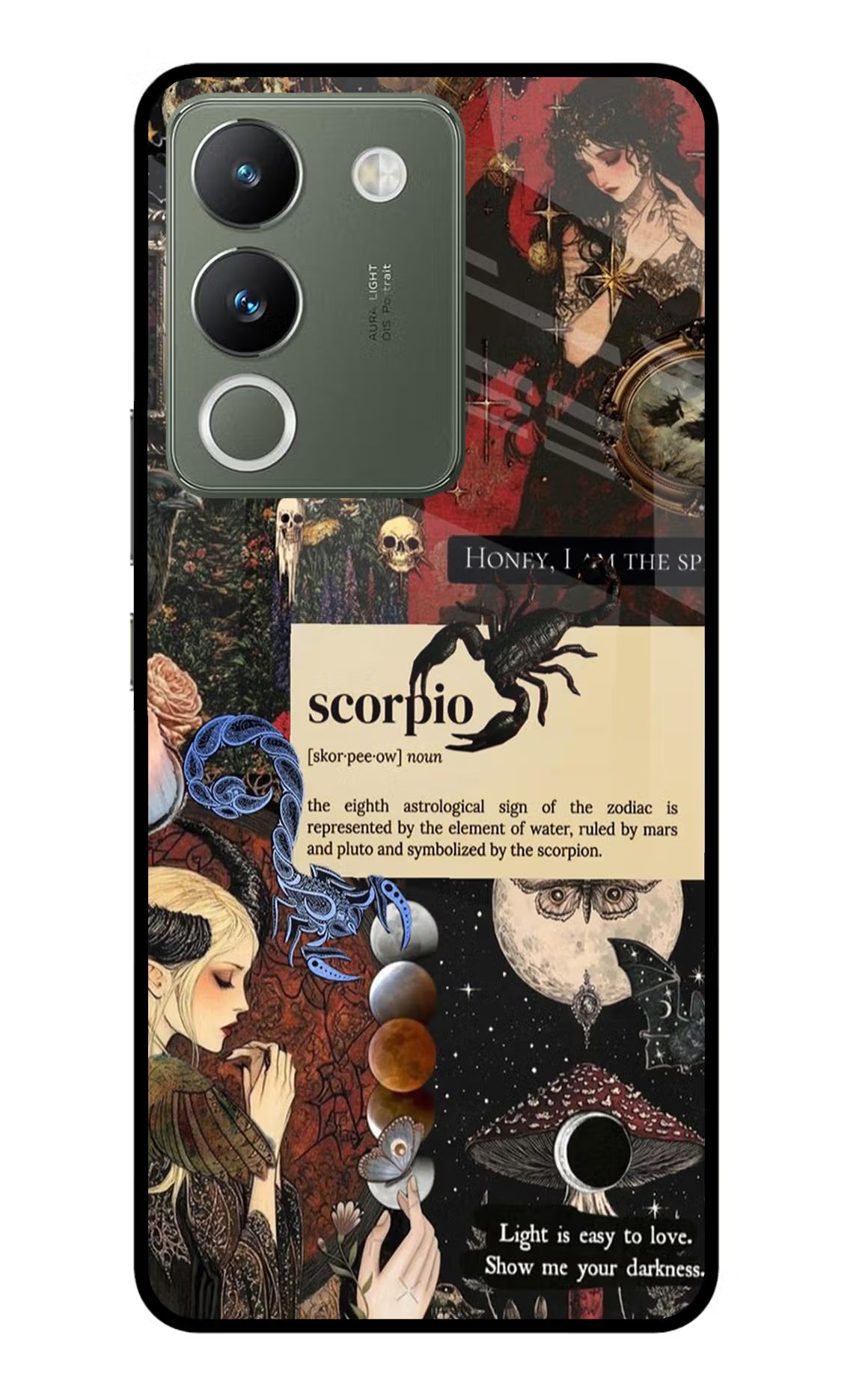 Scorpio Zodiac Vivo Y200 5G Glass Case Back Cover by Casekaro