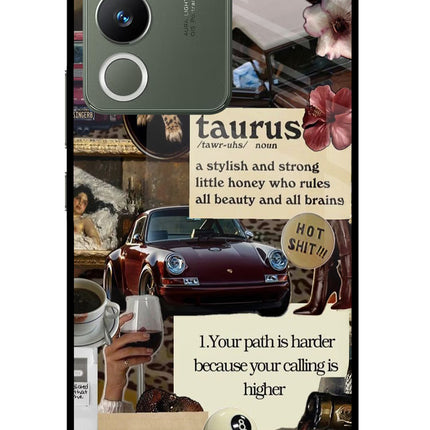 Taurus Zodiac Vivo Y200 5G Glass Case