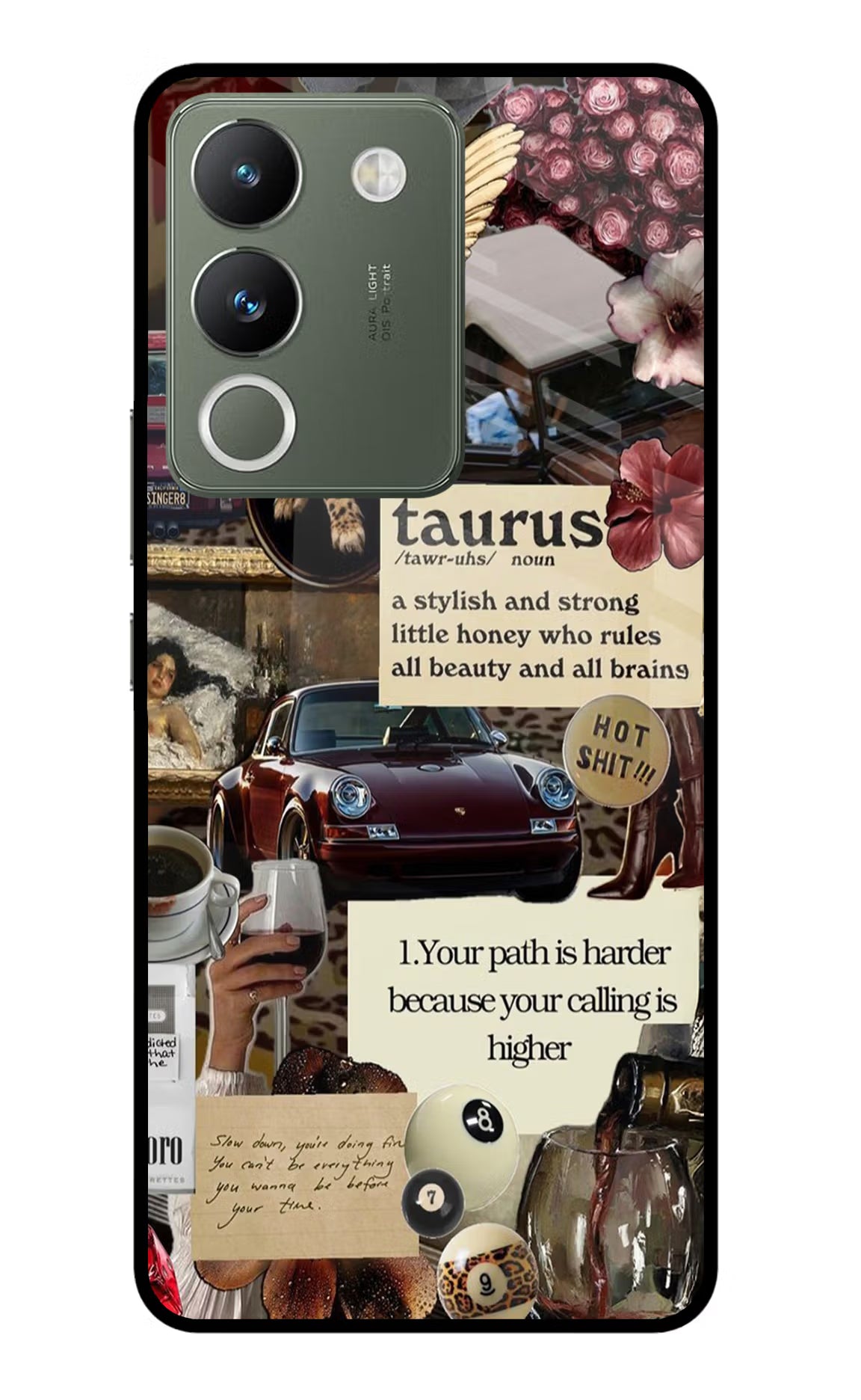 Taurus Zodiac Vivo Y200 5G Glass Case Back Cover by Casekaro