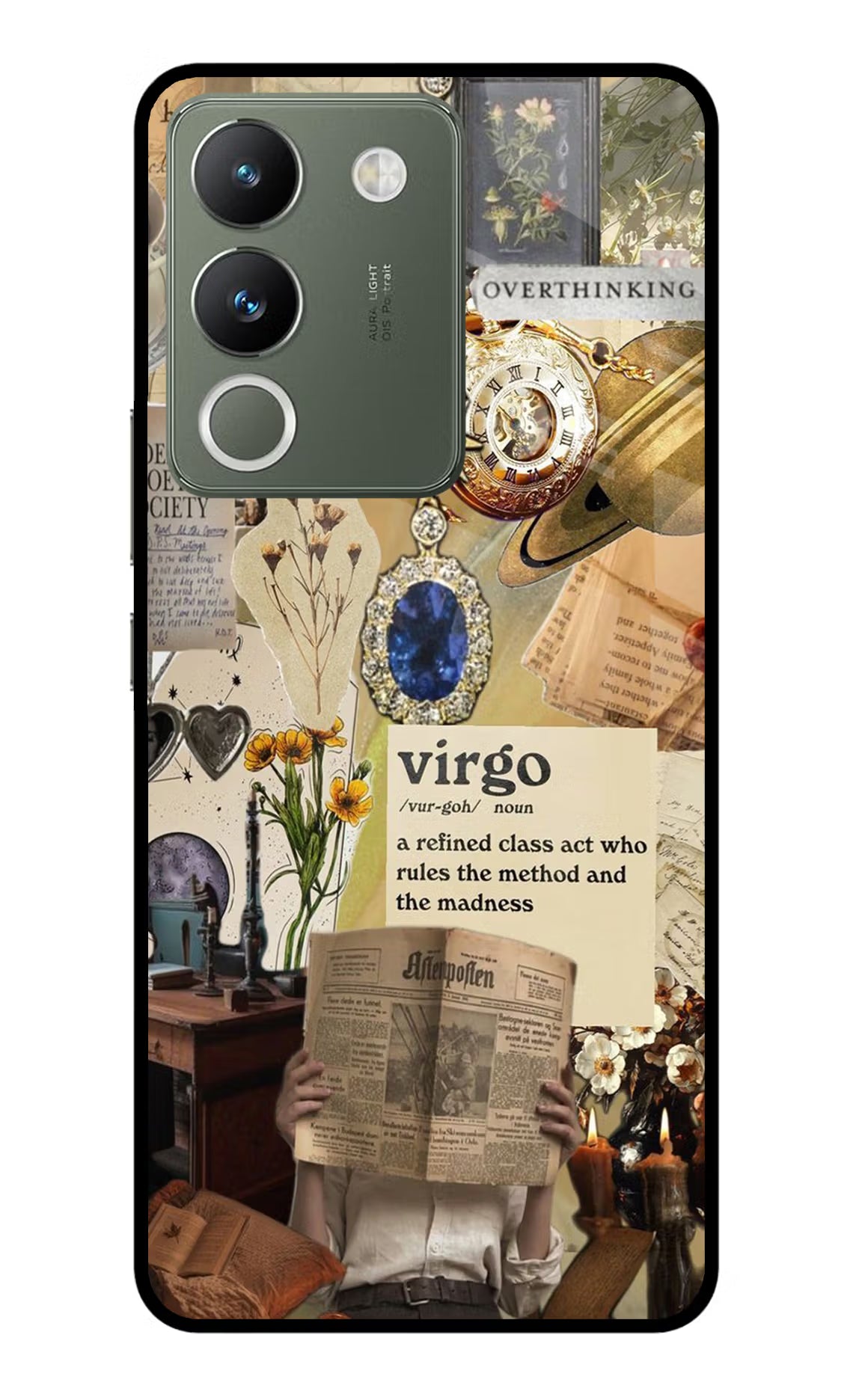 Virgo Zodiac Vivo Y200 5G Glass Case Back Cover by Casekaro