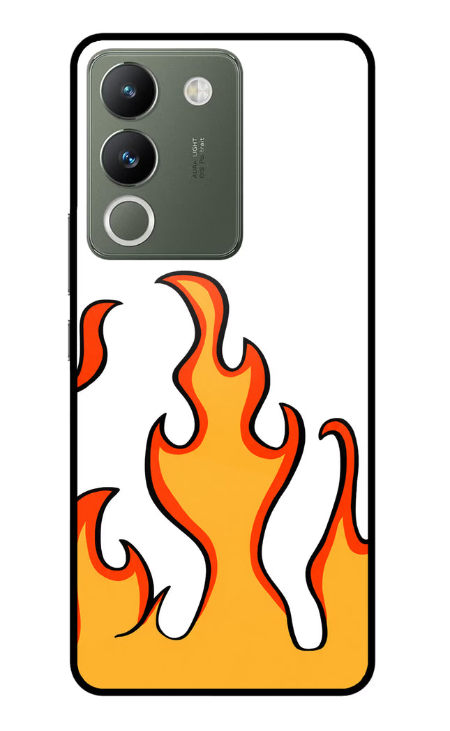 Fired Up – White Vivo Y200 5G Glass Case