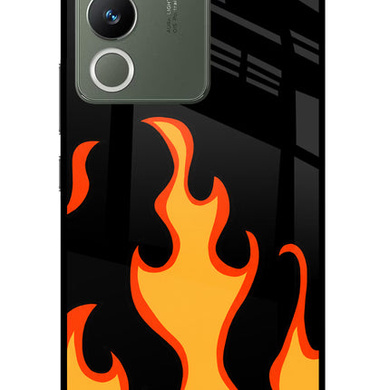 Fired Up – Black Vivo Y200 5G Glass Case