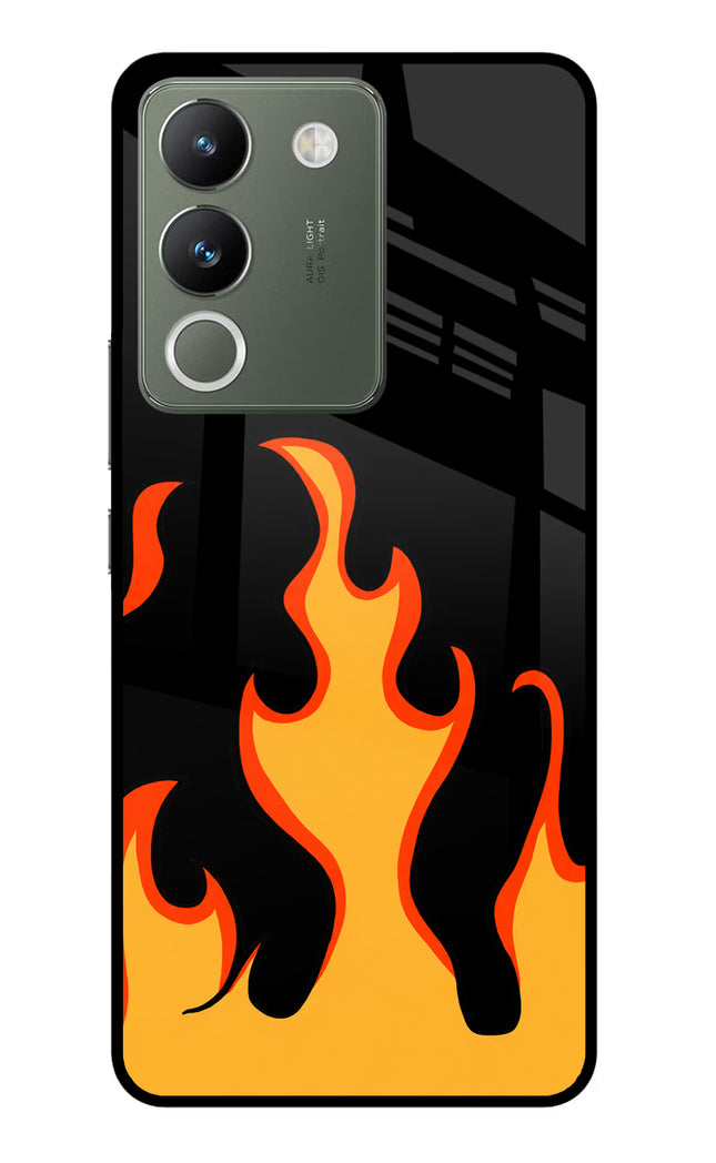 Fired Up – Black Vivo Y200 5G Glass Case