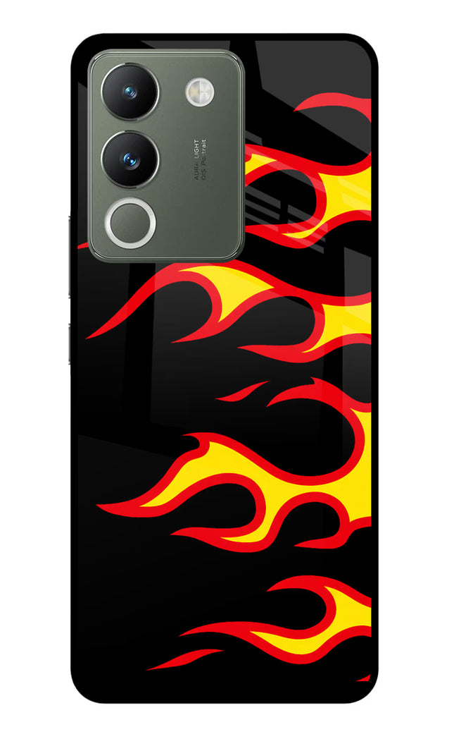 Side Sweep Flames Vivo Y200 5G Glass Case