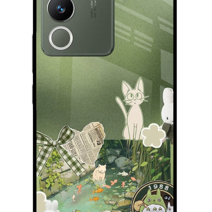 Aesthetic anime Vivo Y200 5G Glass Case