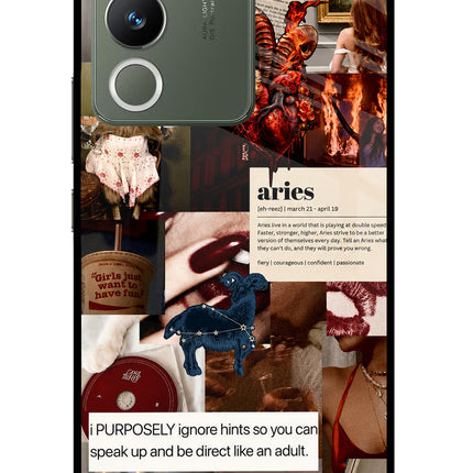 Zodiac Aries Vivo Y200 5G Glass Case