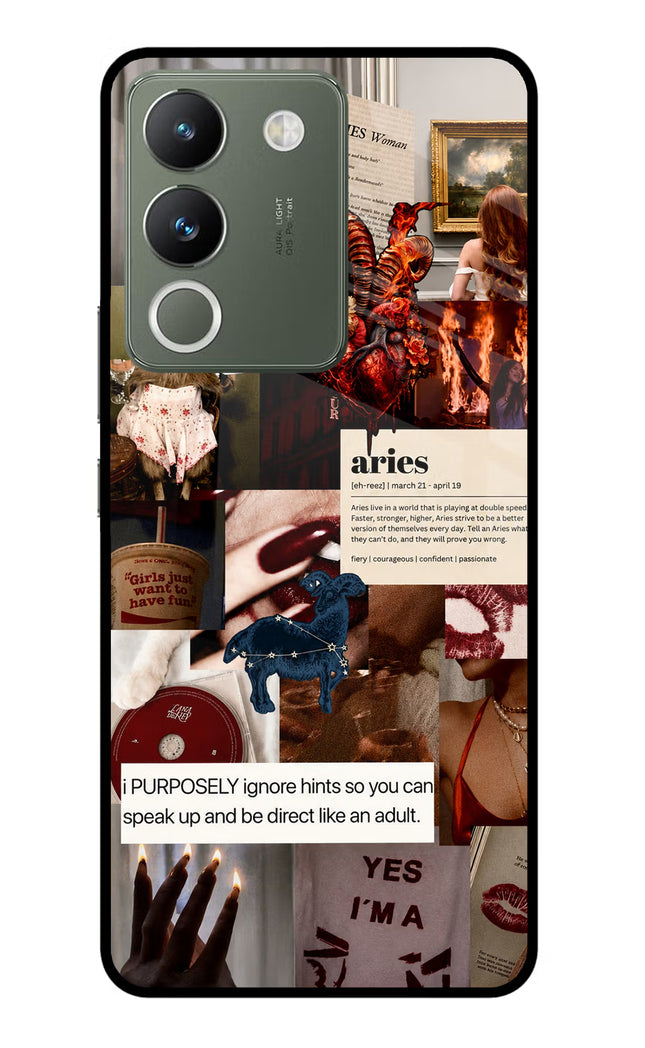 Zodiac Aries Vivo Y200 5G Glass Case