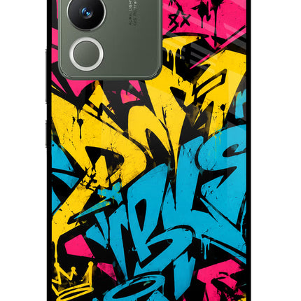 Graffiti Vibe Vivo Y200 5G Glass Case