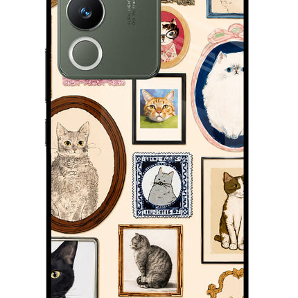 Mirror Cats Vivo Y200 5G Glass Case
