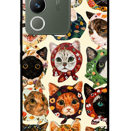 Cool Cat Vivo Y200 5G Glass Case