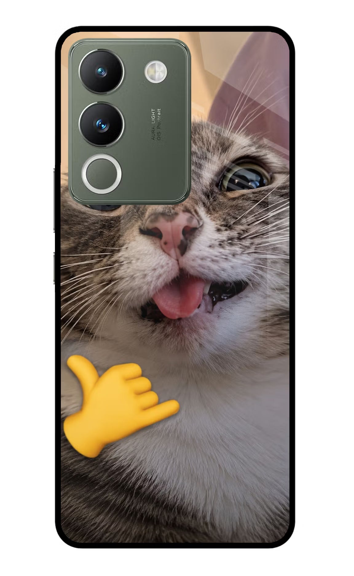 Silly Cat Call Vivo Y200 5G Glass Case