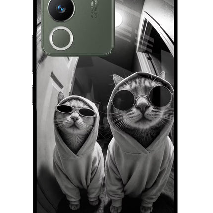 Hood Cats Vivo Y200 5G Glass Case