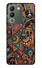 Folk Print Vivo Y200 5G Glass Case