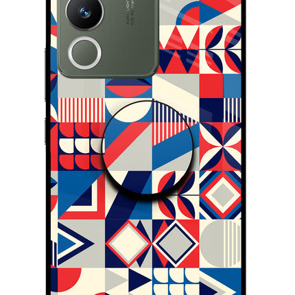 Colorful Pattern Vivo Y200 5G Glass Case