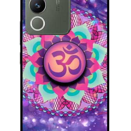 Om Purple Vivo Y200 5G Glass Case