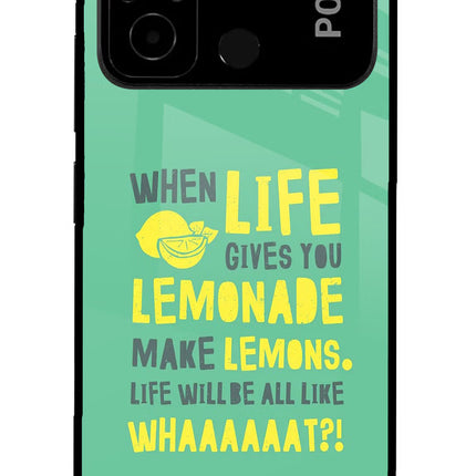 Quote Poco C55 Glass Case Back Cover by Casekaro