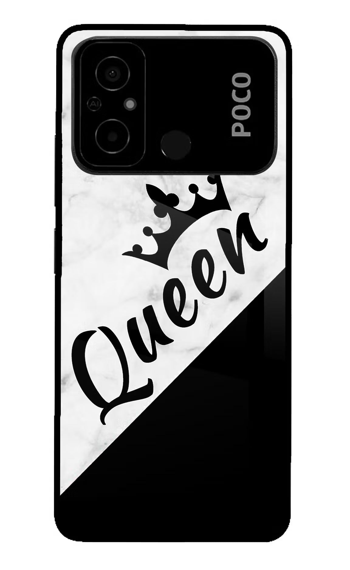 Queen Poco C55 Glass Case