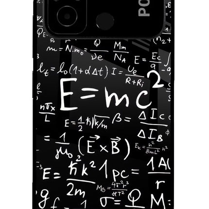 Physics Formula Poco C55 Glass Case Back Cover by Casekaro