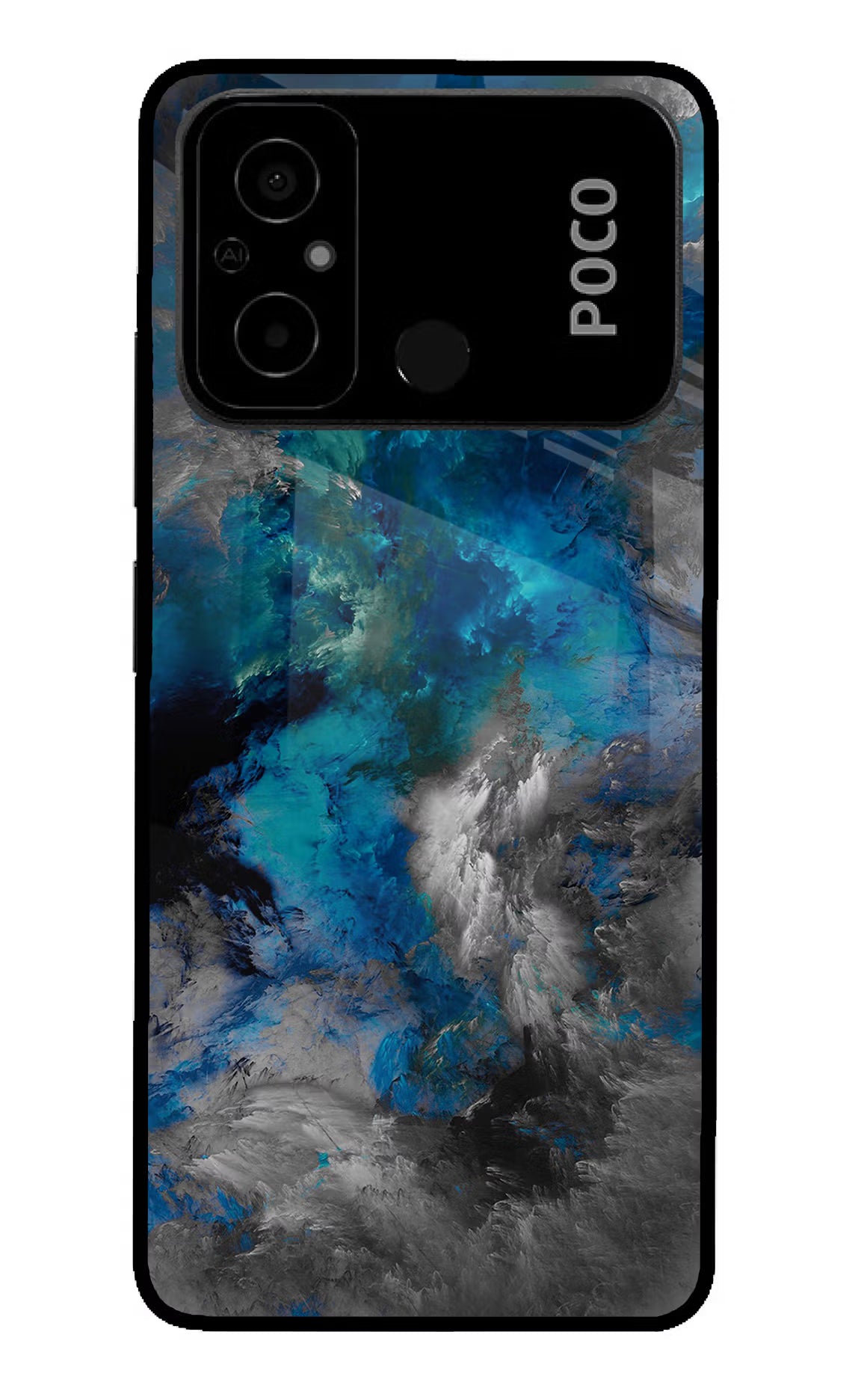 Artwork Poco C55 Glass Case Back Cover by Casekaro