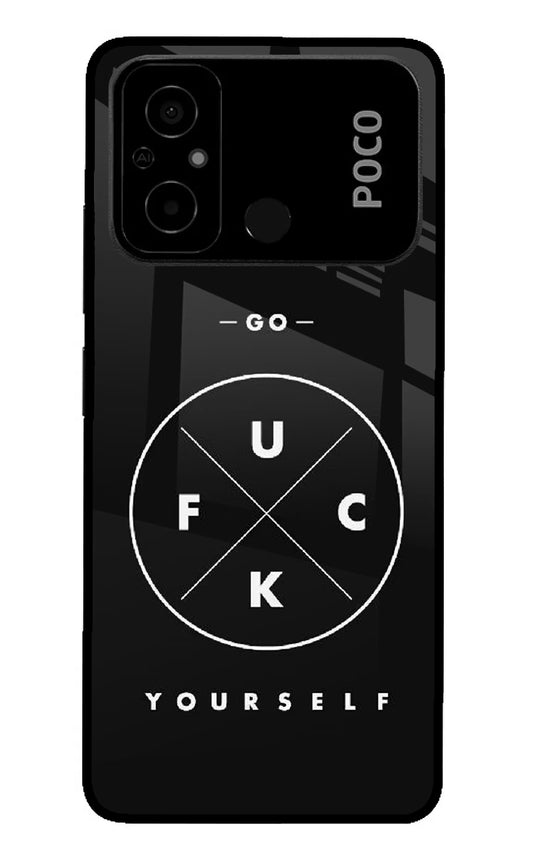 Go Fuck Yourself Poco C55 Glass Case