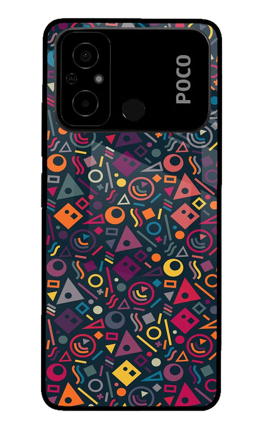 Geometric Abstract Poco C55 Glass Case