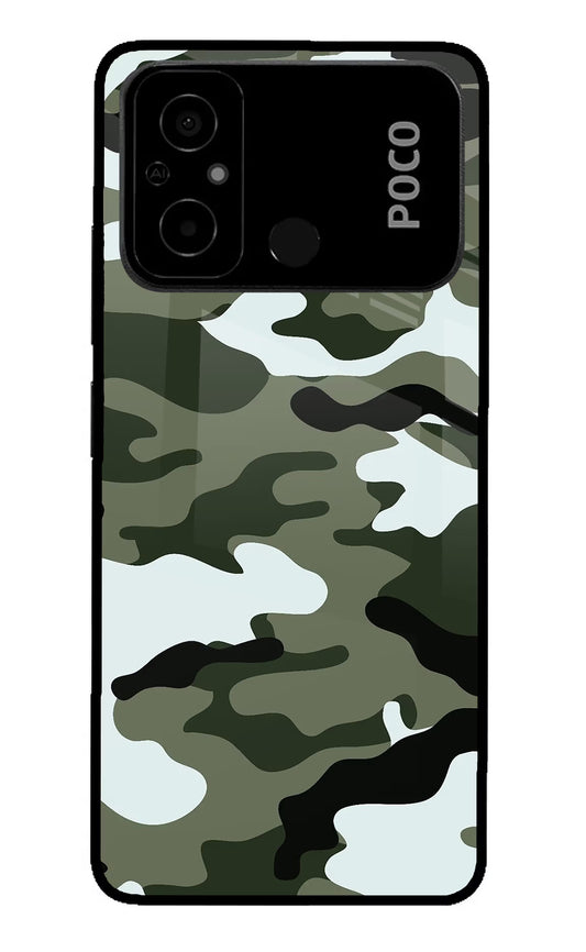 Camouflage Poco C55 Glass Case