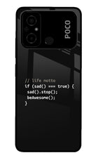 Life Motto Code Poco C55 Glass Case