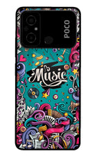 Music Graffiti Poco C55 Glass Case