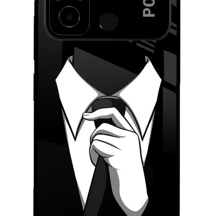 Black Tie Poco C55 Glass Case