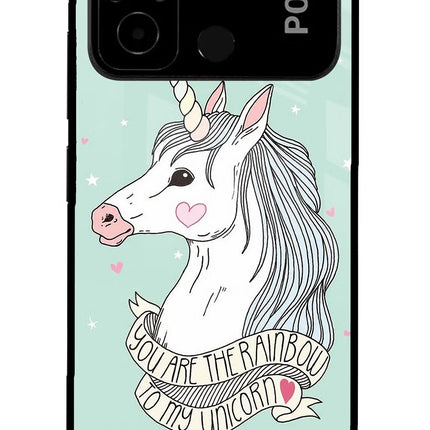 Unicorn Wallpaper Poco C55 Glass Case