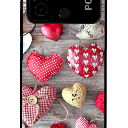 Love Wallpaper Poco C55 Glass Case