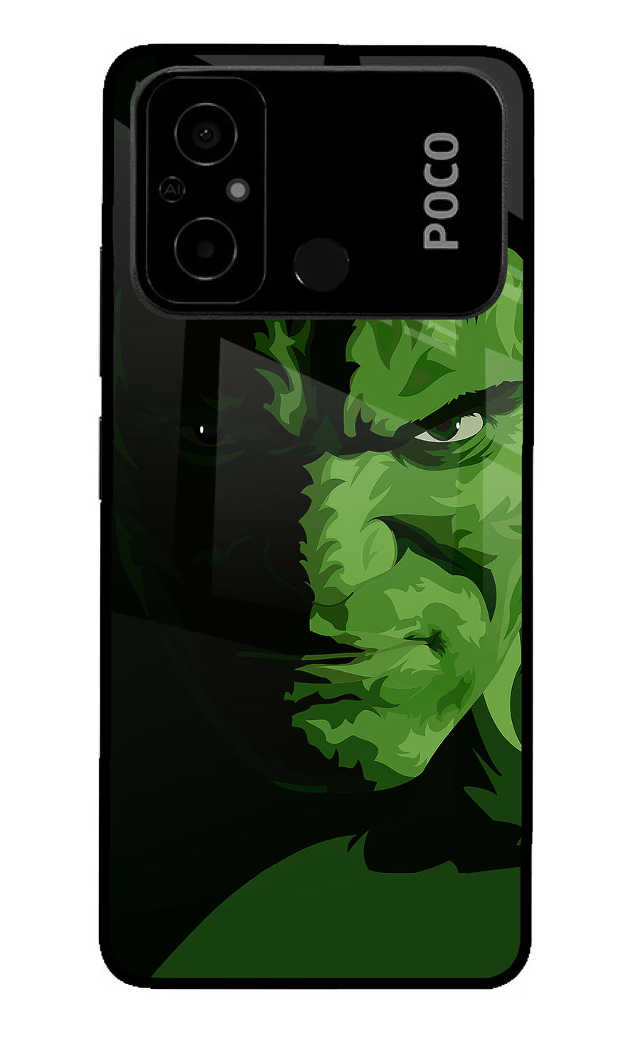 HULK Poco C55 Back Cover, Glass case