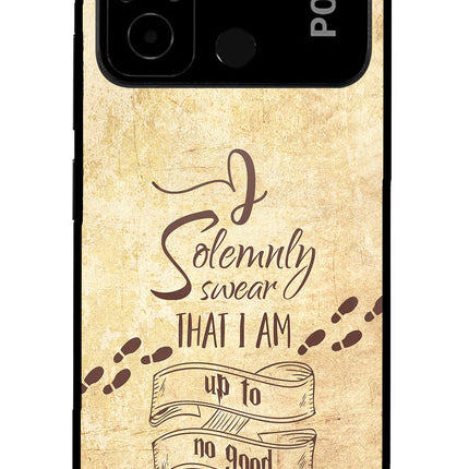 I Solemnly swear that i up to no good Poco C55 Glass Case