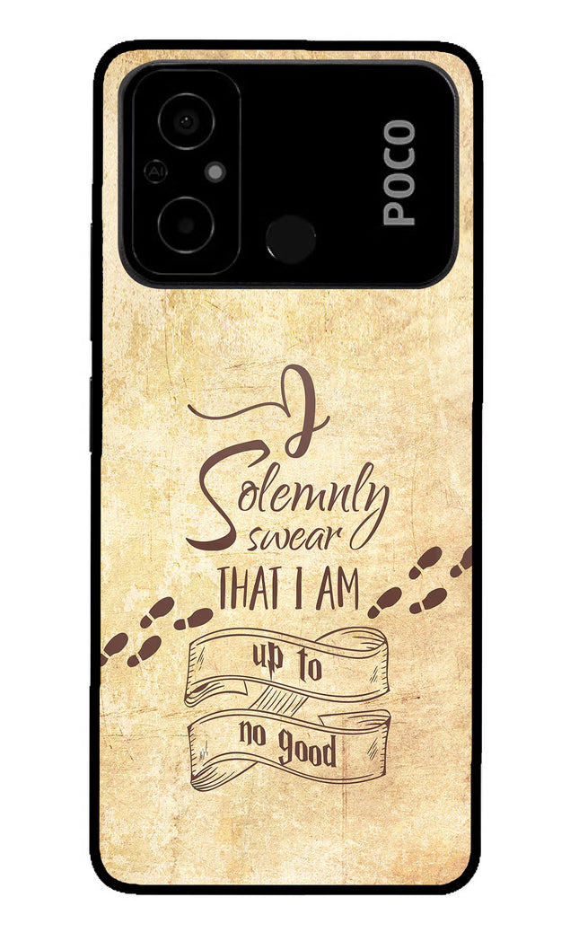 I Solemnly swear that i up to no good Poco C55 Glass Case