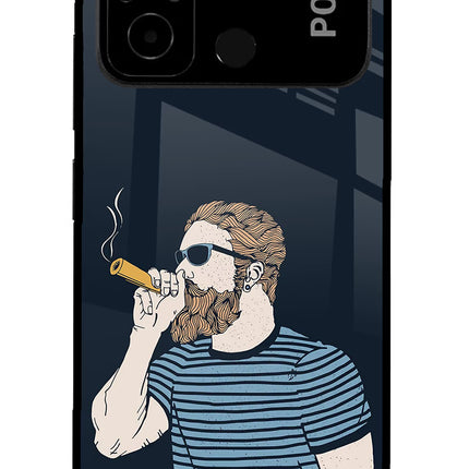 Smoking Poco C55 Glass Case