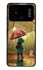 Rainy Day Poco C55 Glass Case