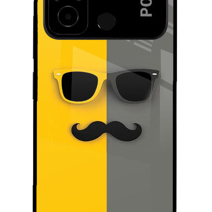 Sunglasses with Mustache Poco C55 Glass Case