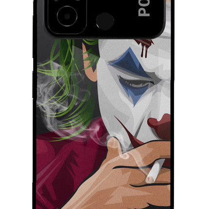 Joker Smoking Poco C55 Glass Case