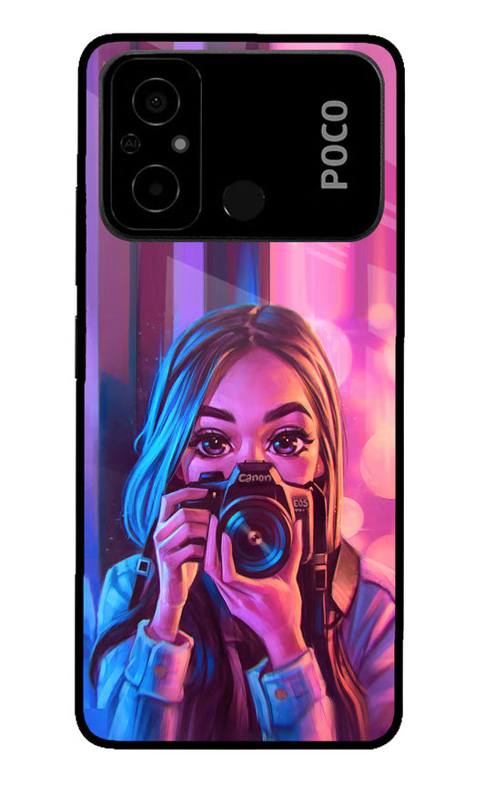 Girl Photographer Poco C55 Glass Case