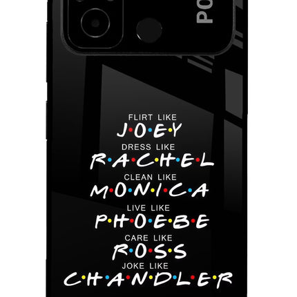 FRIENDS Character Poco C55 Glass Case
