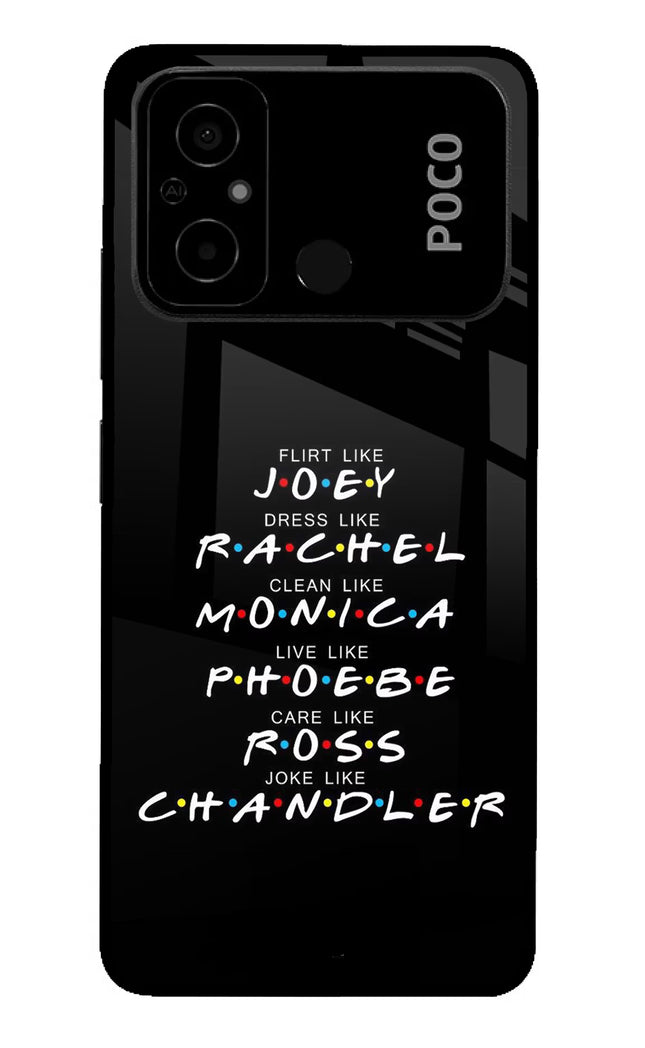 FRIENDS Character Poco C55 Glass Case