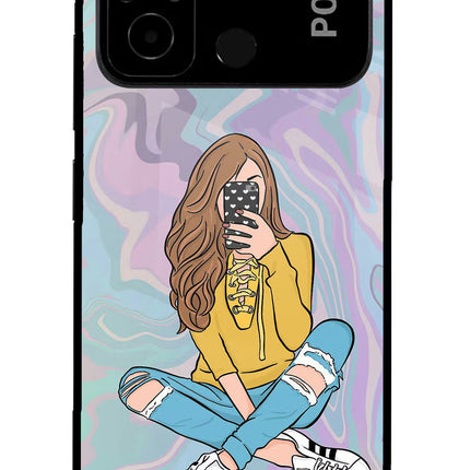 Selfie Girl Poco C55 Glass Case