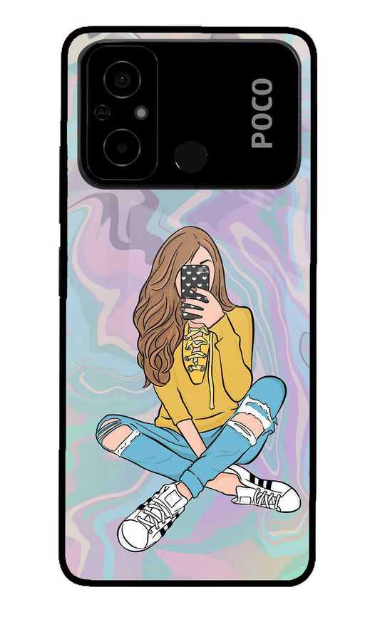 Selfie Girl Poco C55 Glass Case